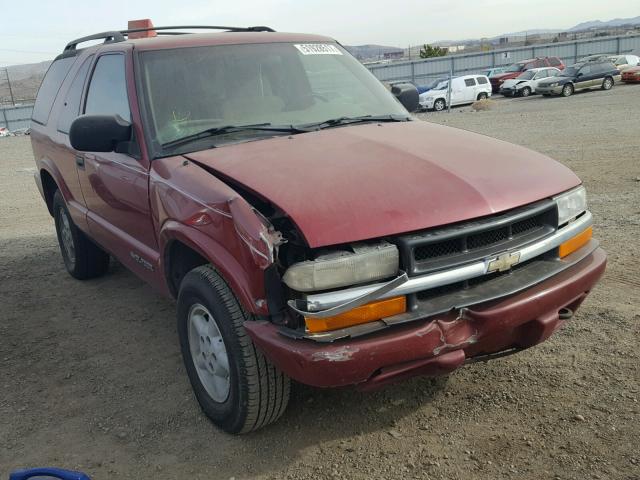 1GNCT18W2YK105844 - 2000 CHEVROLET BLAZER RED photo 1