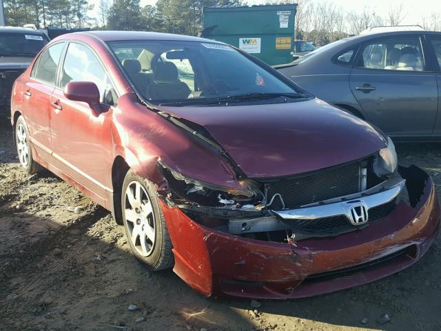 2HGFA1F55AH542841 - 2010 HONDA CIVIC LX MAROON photo 1