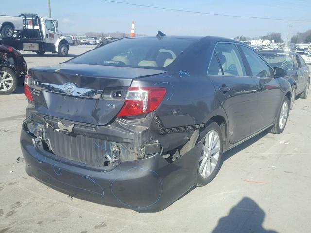 4T1BK1FKXCU507532 - 2012 TOYOTA CAMRY SE CHARCOAL photo 4