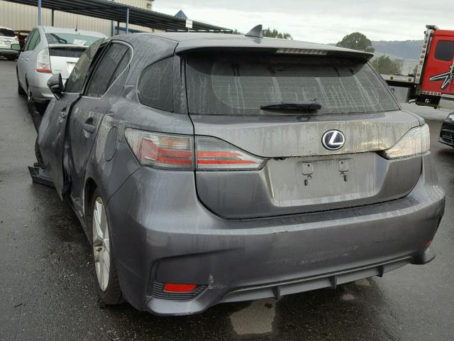 JTHKD5BH8E2200213 - 2014 LEXUS CT 200 GRAY photo 3