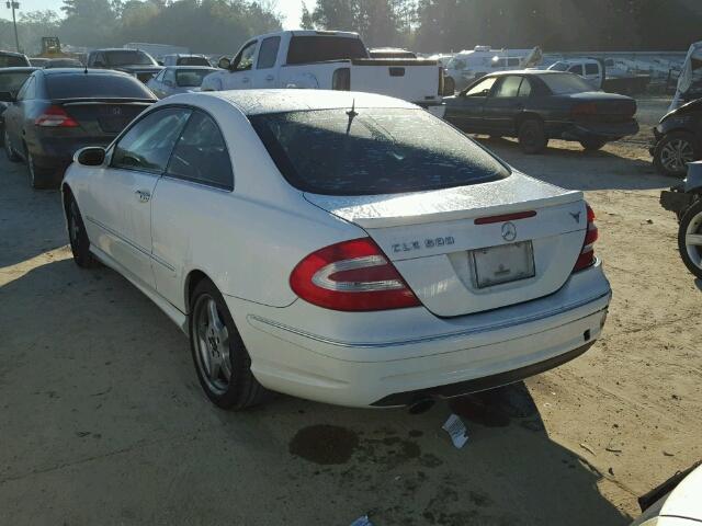 WDBTJ75J34F112507 - 2004 MERCEDES-BENZ CLK 500 WHITE photo 3