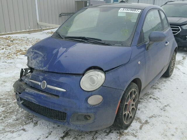 3C3CFFBR7DT606323 - 2013 FIAT 500 SPORT BLUE photo 2