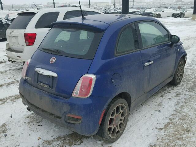 3C3CFFBR7DT606323 - 2013 FIAT 500 SPORT BLUE photo 4