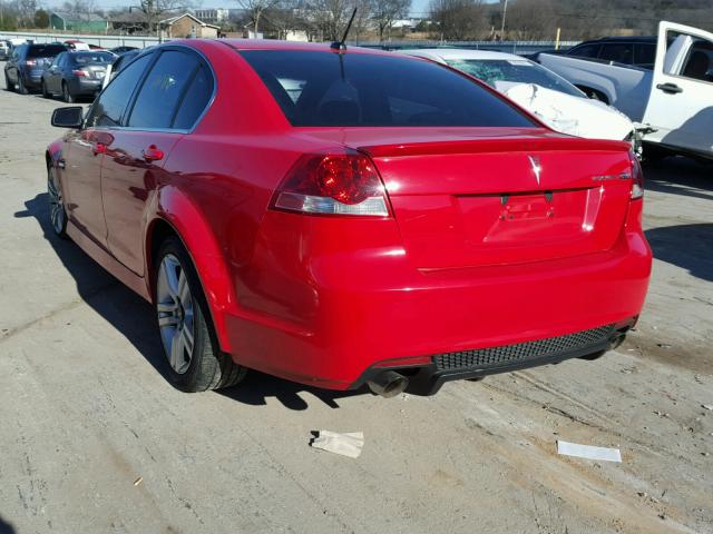 6G2ER57799L156343 - 2009 PONTIAC G8 RED photo 3