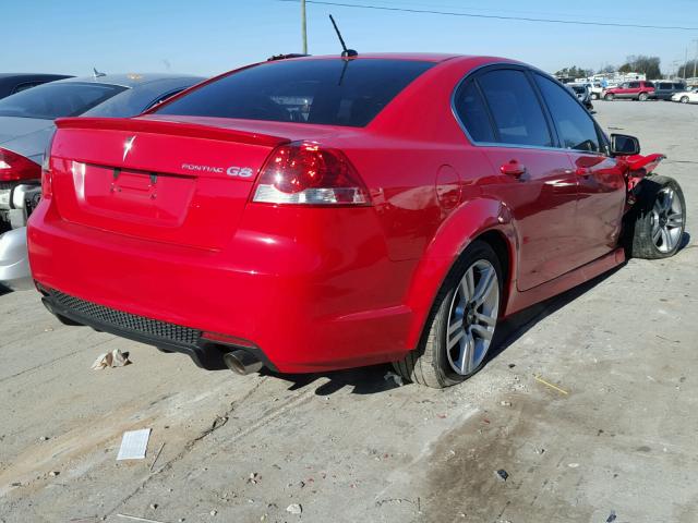 6G2ER57799L156343 - 2009 PONTIAC G8 RED photo 4