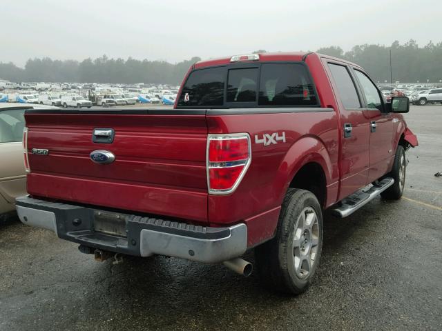 1FTFW1ET4EFA75404 - 2014 FORD F150 SUPER RED photo 4