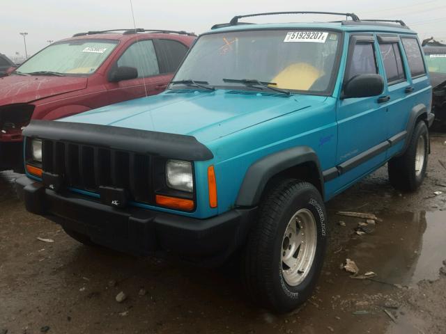 1J4FJ68S3WL231864 - 1998 JEEP CHEROKEE S GREEN photo 2