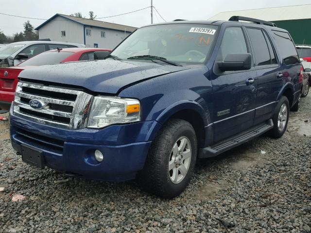 1FMFU16508LA05762 - 2008 FORD EXPEDITION BLUE photo 2