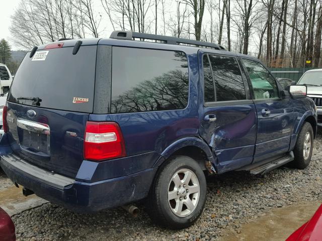 1FMFU16508LA05762 - 2008 FORD EXPEDITION BLUE photo 4