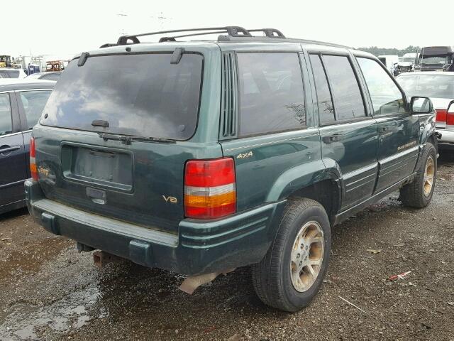 1J4GZ78Y7WC210510 - 1998 JEEP GRAND CHER GREEN photo 4