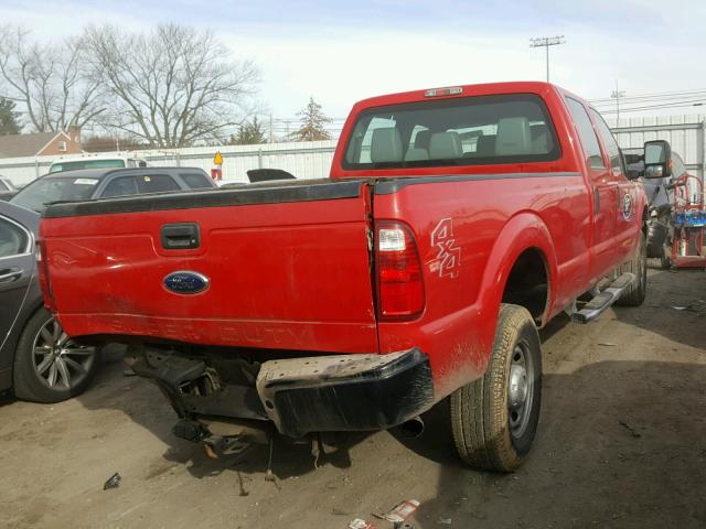 1FT8W3B69FEA26371 - 2015 FORD F350 SUPER RED photo 4