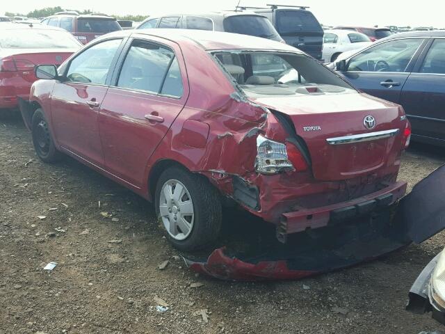 JTDBT923671060560 - 2007 TOYOTA YARIS RED photo 3