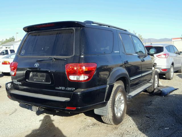 5TDBT48A36S265554 - 2006 TOYOTA SEQUOIA LI BLACK photo 4