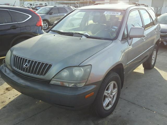 JT6GF10U1Y0062354 - 2000 LEXUS RX300 GRAY photo 2