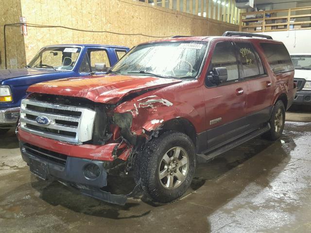 1FMFK16537LA86180 - 2007 FORD EXPEDITION BURGUNDY photo 2