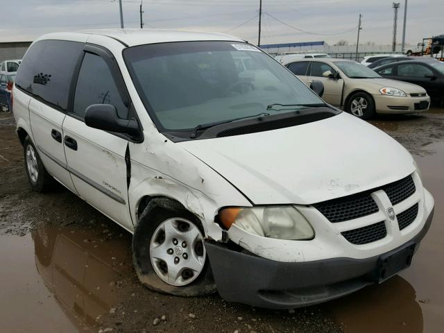 1B4GP25341B193328 - 2001 DODGE CARAVAN SE WHITE photo 1