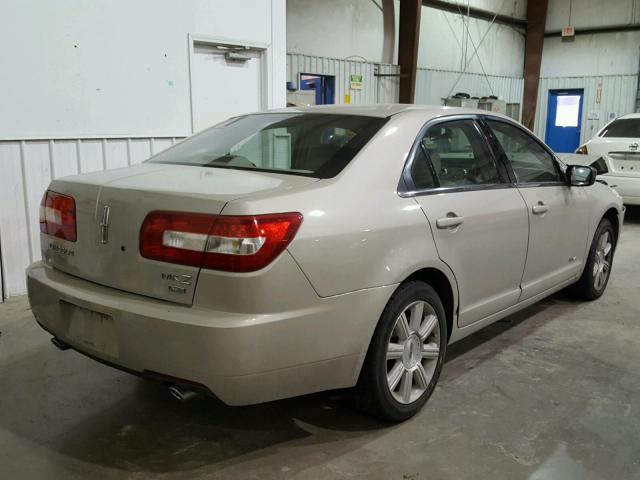 3LNHM28T07R631600 - 2007 LINCOLN MKZ CREAM photo 4