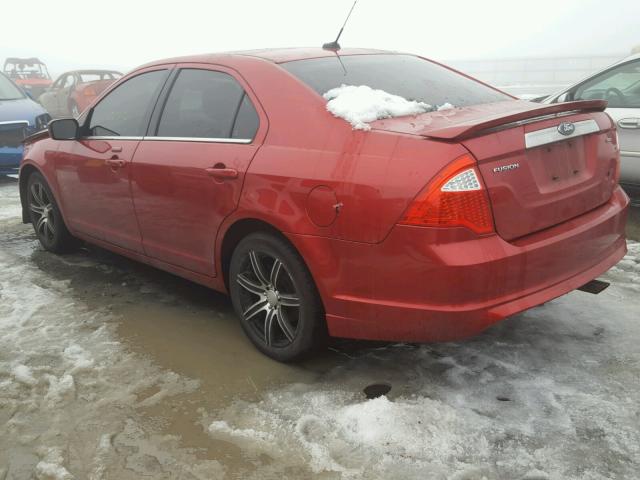 3FAHP0JA9AR417372 - 2010 FORD FUSION SEL RED photo 3