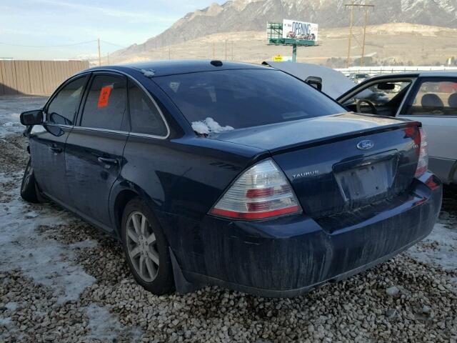 1FAHP24W48G179340 - 2008 FORD TAURUS SEL BLACK photo 3