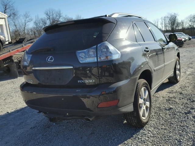 2T2HA31U75C060109 - 2005 LEXUS RX 330 BLACK photo 4