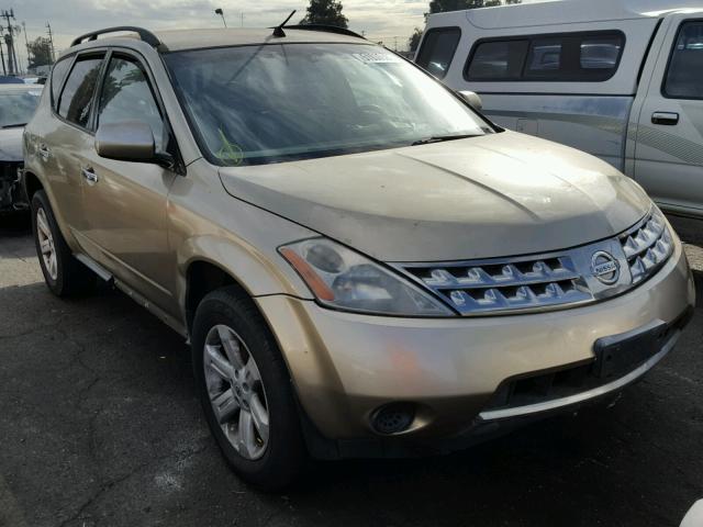 JN8AZ08W77W637238 - 2007 NISSAN MURANO SL GOLD photo 1