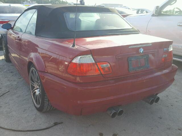 WBSBR93414PK07150 - 2004 BMW M3 RED photo 3