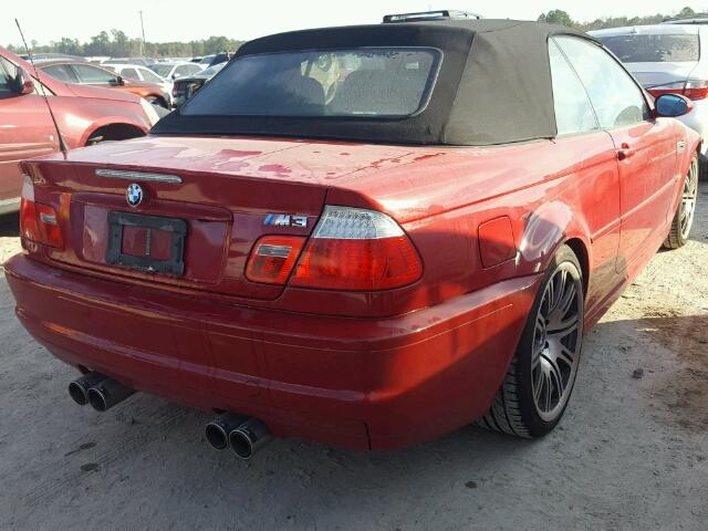 WBSBR93414PK07150 - 2004 BMW M3 RED photo 4