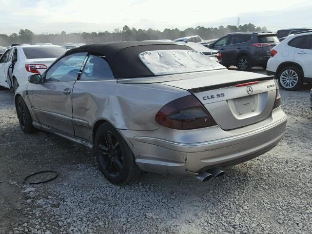 WDBTK76G85T038309 - 2005 MERCEDES-BENZ CLK 55 AMG GRAY photo 3