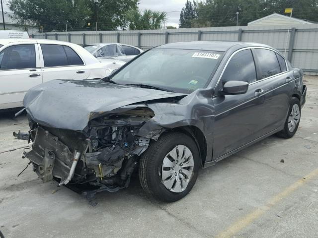 1HGCP26329A152117 - 2009 HONDA ACCORD LX GRAY photo 2