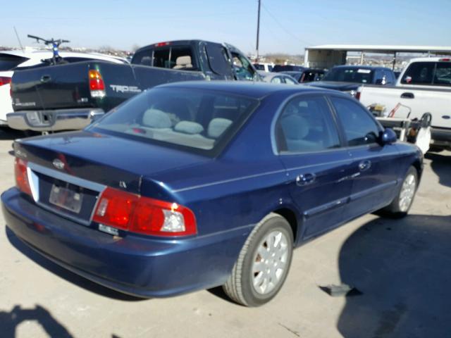 KNAGD126945253124 - 2004 KIA OPTIMA LX BLUE photo 4