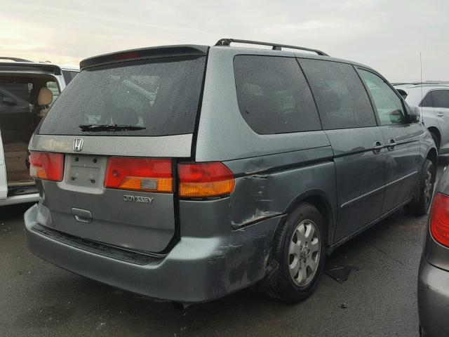 5FNRL18642B000276 - 2002 HONDA ODYSSEY EX BLUE photo 4