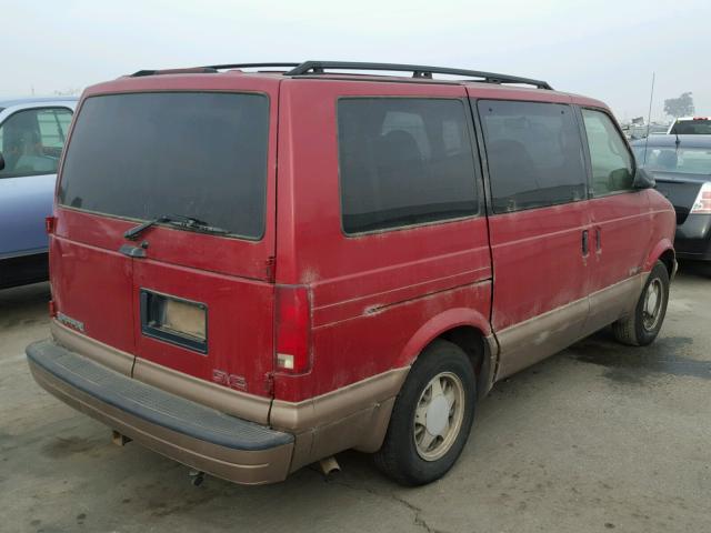 1GKDM19W51B514200 - 2001 GMC SAFARI XT RED photo 4