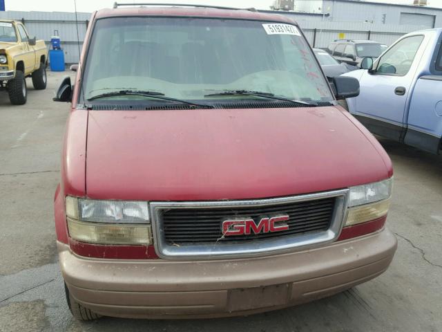 1GKDM19W51B514200 - 2001 GMC SAFARI XT RED photo 9