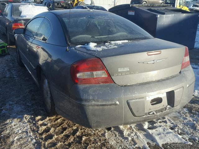 4C3AG42G23E058414 - 2003 CHRYSLER SEBRING LX GRAY photo 3