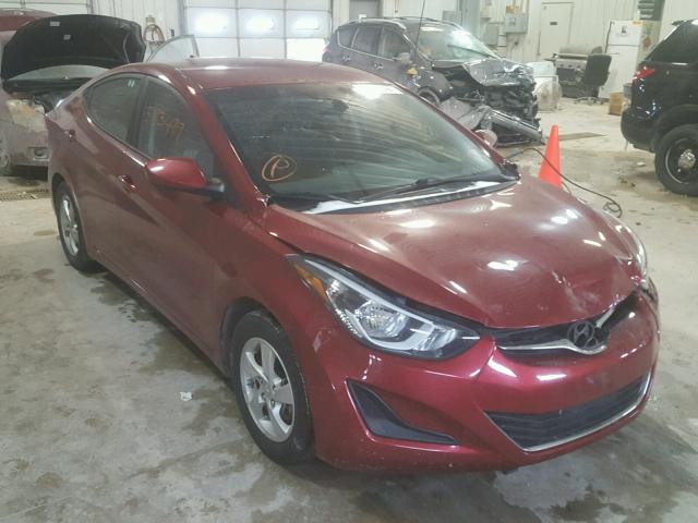 5NPDH4AE1FH553909 - 2015 HYUNDAI ELANTRA SE RED photo 1