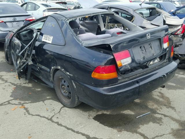 1HGEJ6224VL134084 - 1997 HONDA CIVIC DX BLACK photo 3