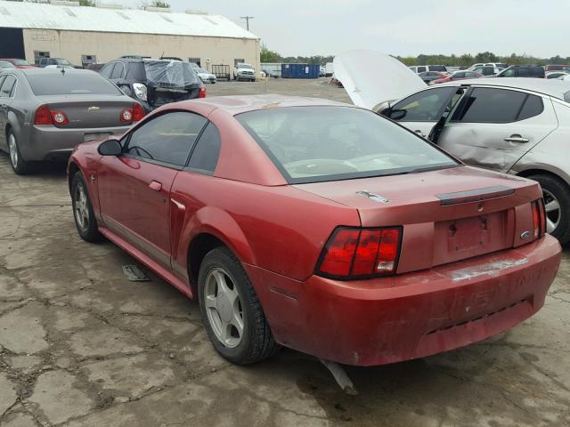 1FAFP40482F109361 - 2002 FORD MUSTANG RED photo 3