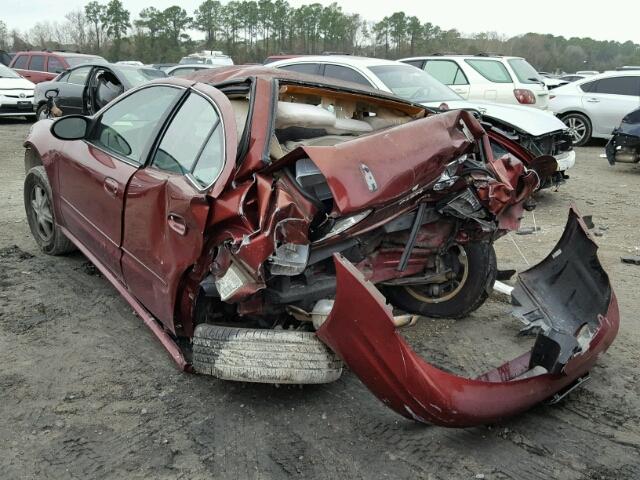 1G3NL52F63C190305 - 2003 OLDSMOBILE ALERO GL MAROON photo 3