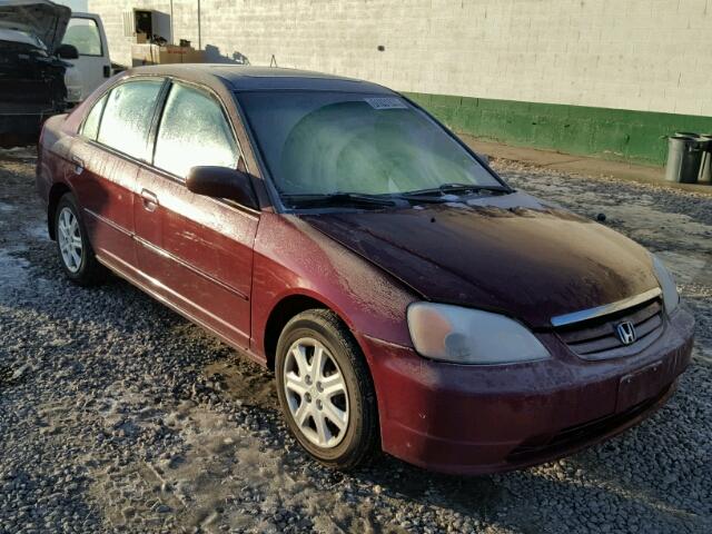 2HGES26773H541435 - 2003 HONDA CIVIC EX MAROON photo 1