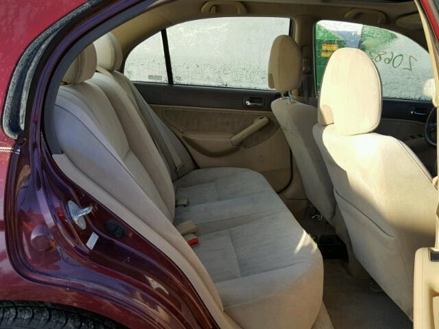 2HGES26773H541435 - 2003 HONDA CIVIC EX მუქწითელი ფოტო 6