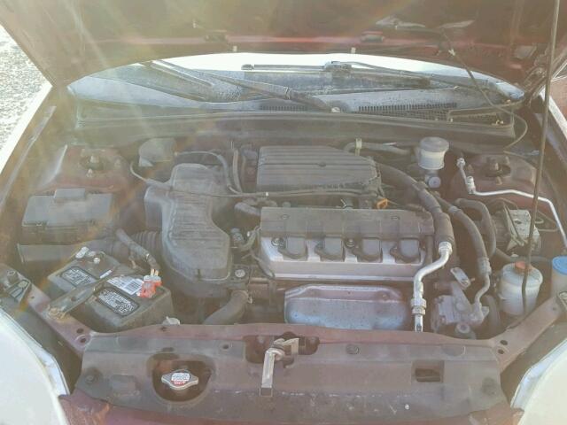 2HGES26773H541435 - 2003 HONDA CIVIC EX MAROON photo 7