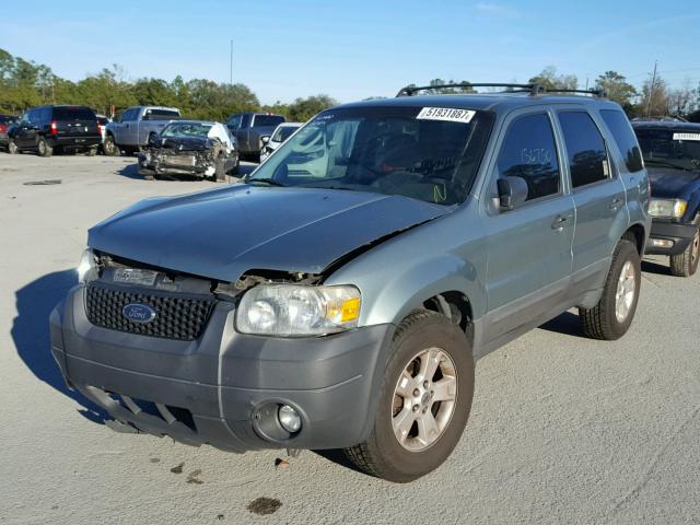 1FMYU031X7KA84611 - 2007 FORD ESCAPE XLT GREEN photo 2