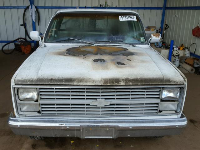 1GCGC24M9EJ107340 - 1984 CHEVROLET C20 WHITE photo 9