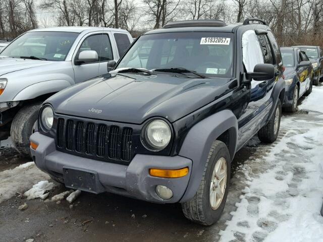 1J4GL48K93W567502 - 2003 JEEP LIBERTY SP BLACK photo 2