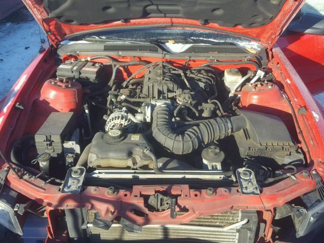 1ZVHT80N585201053 - 2008 FORD MUSTANG RED photo 7