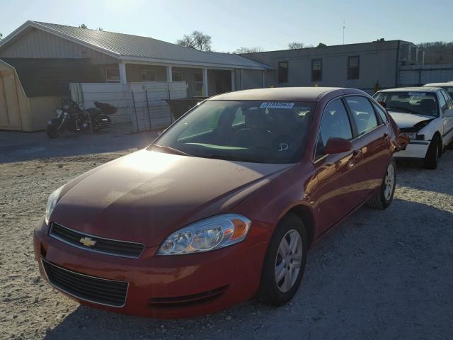 2G1WB55K381267900 - 2008 CHEVROLET IMPALA LS RED photo 2