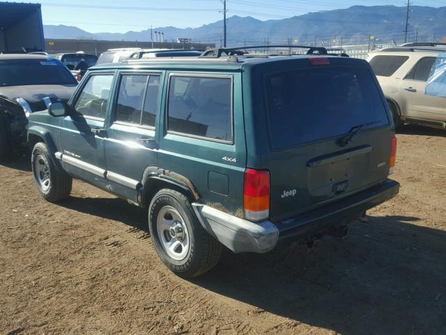 1J4FF48S6YL159373 - 2000 JEEP CHEROKEE S GREEN photo 3