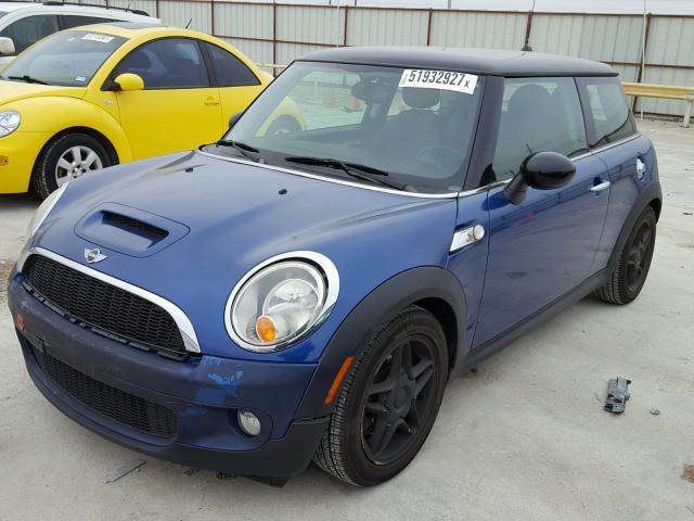 WMWMF73538TV38134 - 2008 MINI COOPER S BLUE photo 2