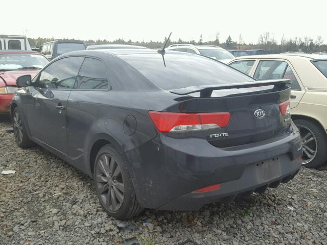 KNAFW6A33B5422688 - 2011 KIA FORTE SX BLACK photo 3