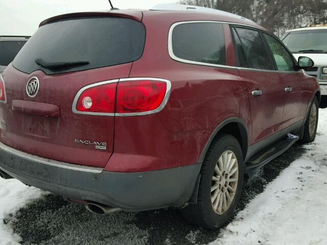 5GAEV23D89J174974 - 2009 BUICK ENCLAVE CX RED photo 4